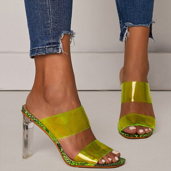 Trendy Transparent High Heel Open Toe Sandals
