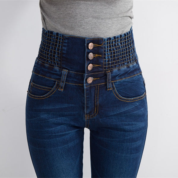Trendy Jeggings High Elastic Waist Jeans