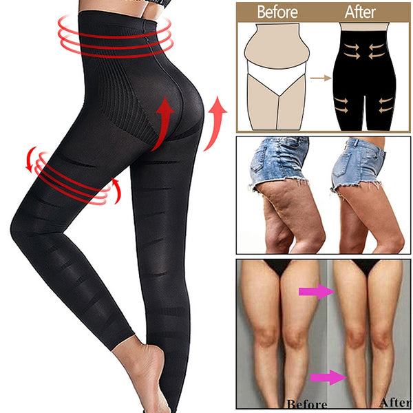 Trendy High Waist Black Yoga Tummy Control Sculpting Pants