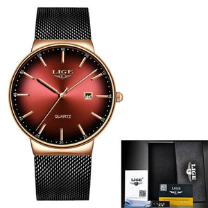 Trendy Rose Gold Luxury Waterproof Wristwatch