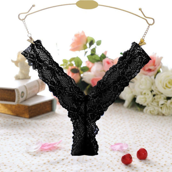Trendy Sexy Floral Lace String Thong Mesh Lingerie Panties