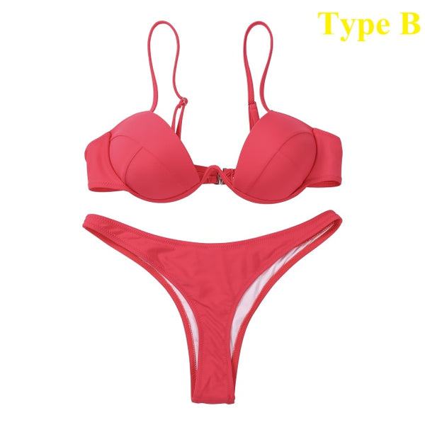 Trendy Sexy Push Up Bikini Swimsuit Set