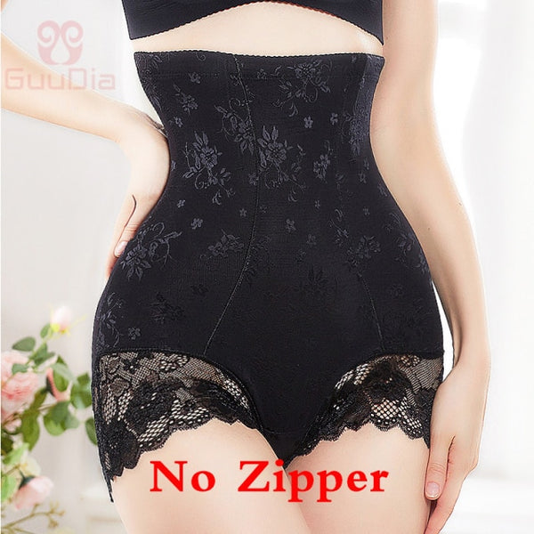 Trendy Body Shaper Sexy Lace Panties With Zipper