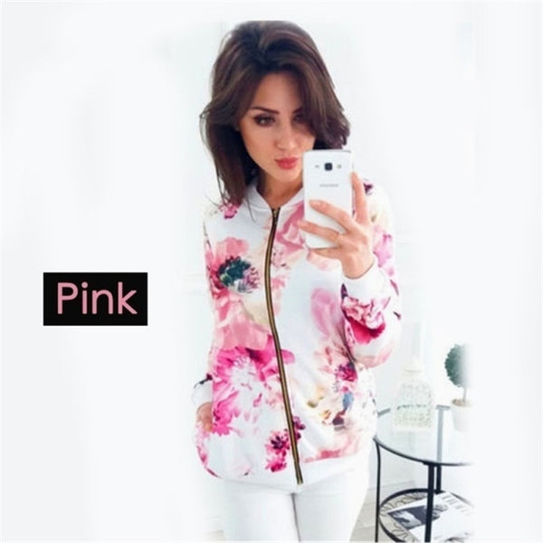 Trendy Floral Long Sleeve Fashion Casual Jacket