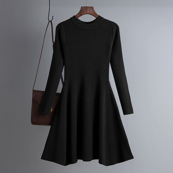 Trendy Mini Knitted Sweater Dress
