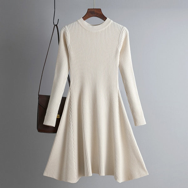 Trendy Mini Knitted Sweater Dress