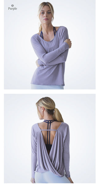 Trendy Yoga Hollow Out Long Sleeve Fitness Shirt