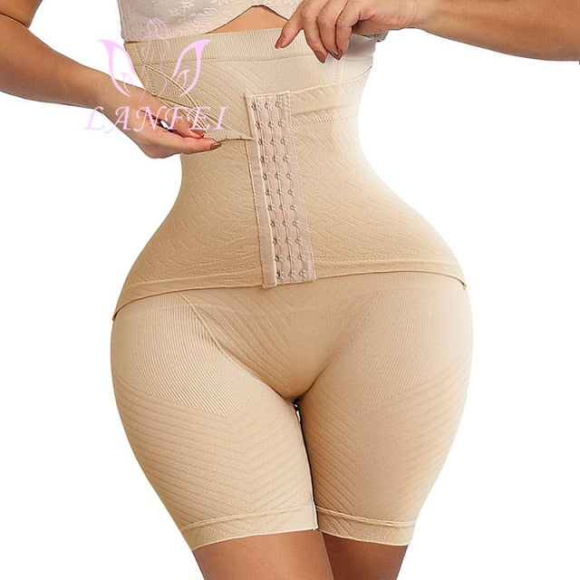 Trendy Firm High Waist Shapewear With Tummy Control And  Buttocks' Lifter