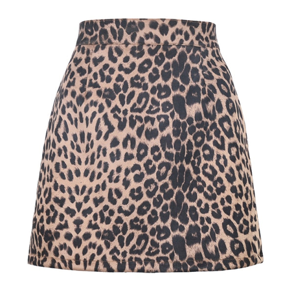 Trendy Suede High Waist Mini Skirt