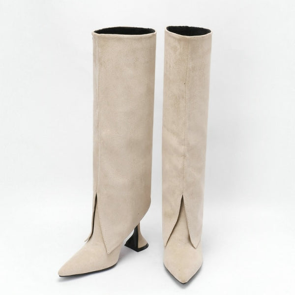 Trendy Mid Calf Pointed Toe Boots