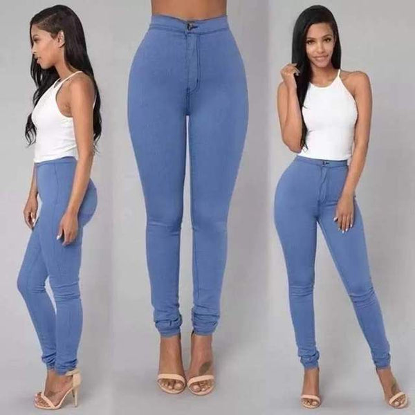 Trendy High Waist Stretch Jeans