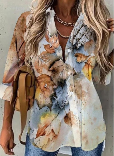 Trendy Casual Print Blouse